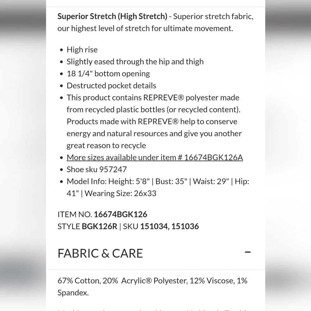 BKE Buckle Parker Boot Stretch Jeans Teeter High Rise Teeter Dark Sz 24 - Picture 7 of 16